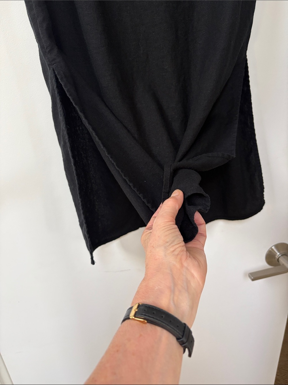 Old Navy Black Linen Blend Midi Skirt - Picture 2 of 4